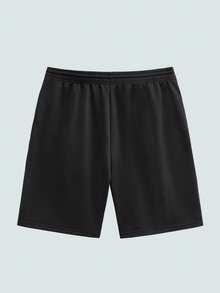 Modcrash Celana Pendek Pria, Streetwear Grafis Cetak Y2K, Potongan Longgar dengan Tali Serut, Musim Semi/Panas, Hitam, Unisex - Hitam - View 2
