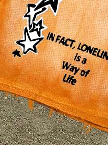 PAVTROS Quần short nam phong cách đường phố trẻ trung, thiết kế tối giản và độc đáo với họa tiết chữ cái và ngôi sao, cạp chun co giãn, túi có dây rút, mặt trước in họa tiết chấm bi phai màu, tổng thể mang phong cách đô thị, giản dị, thời trang đường phố, đa năng cho trang phục hàng ngày. Quà tặng dịp lễ. - trái cam - Xem 4