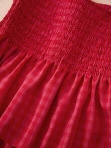 Elaquor Áo quây không dây dáng lệch vạt màu trắng, cỡ lớn, thích hợp cho kỳ nghỉ lãng mạn hoặc du lịch biển. - Màu Hồng Tươi - Xem 3