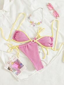 Swim SXY Women Bikini Sets - Pink - View 6