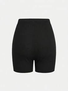 SHEIN Girlism 青少年女孩 4 件套：黑色休閒/百搭/運動與騎行緊身褲，買 1 送 4 4 件組短褲 羅紋短褲 騎行短褲 - 彩色 - 查看 5