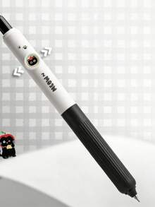 8pcs Cute Peekaboo Retractable Gel Pen, Aesthetic Quick-Dry Black Pen For Students, Exams & Intensive Writing, Cartoon Face-Changing Design - multicolor - View 6