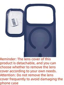 Casing Ponsel Mewah dengan Bingkai Lensa Magnetik, Kompatibel dengan iPhone 17 Pro Max/17/16/15/14 Plus/13/12 Pro Max/11, Mendukung Pengisian Daya Nirkabel, Bingkai Pelindung Transparan Tahan Guncangan dengan Lensa Kaca dan Pegas, Hadiah - Biru - View 4