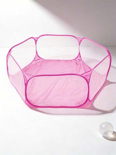 粉色球池室内外游戏屋玩具球池围栏家用球池可折叠玩具池