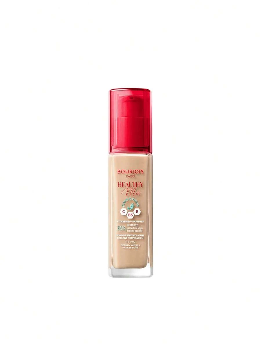 Bourjois Healthy Mix كريم أساس نظيف نباتي مضيء 52.2 بيج ذهبي 30 مل - 52.2 Golden Beige - مشاهدة 1