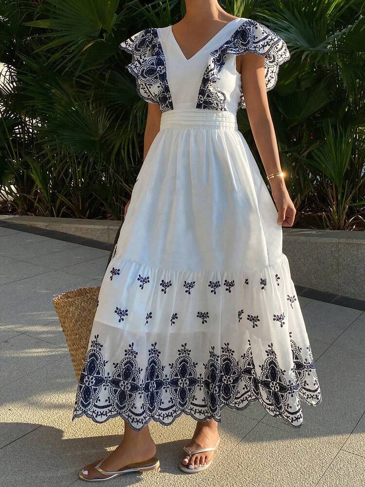 Women Midi Dresses Wedding Guest Dress Summer Sundress