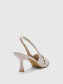 CUCCOO BIZCHIC Tacones de punta para mujer, tacones altos versátiles para ir al trabajo y uso diario - Albaricoque - Ver 7