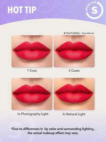 SHEGLAM Matte Allure Liquid Lipstick-Millionaire Long Lasting High Pigment Lipstick Nourishing Sunflower Oil Reduce Lip Fine Lines Lip Care Lip Makeup Liquid Lipstick Lip Combo Brand Beauty Makeup Face Paint Cosmetic For Women Girls Perfect For Spring Summer Ideal For Y2K Fancy Fashion Suitable For Birthday Mother'S Day Gift Rave Party Ready Best Color - Millionaire - View 7