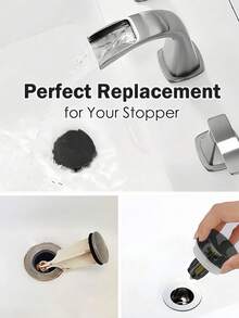 Stainless Steel Pop Up Drain Stopper Universal Sink Basin Plug Odor Proof Push Open Close Mechanism Easy Clean Replacement Bathroom Accessory - Multicolor - View 3