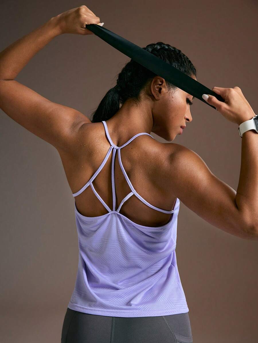 Powerista 女士休闲运动纯色背心 - 淡紫色 - 查看 1