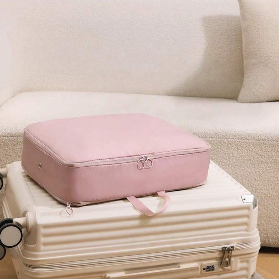 1/2个拉链压缩袋，适用于收纳羽绒被、家用衣物、被子、毯子、棉被等，方便旅行、上学、行李箱等场合使用。 - 彩色 - 查看 1