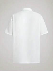 Officeau Men's Embroidered Polo Shirt, Plus Size Business Casual Golf Tennis Wear - White - View 3