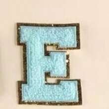 1件装，蓝色A-Z字母贴片，共26个，可熨烫字母贴片，适用于服装、夹克、包包等装饰配饰，字母徽章贴纸 - 藍色 - 查看 29