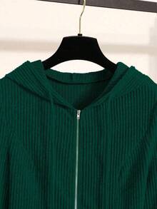 Franclia Women's Casual Solid Color Hoodie And Pants 2 Pieces Set, Autumn - Dark Green - View 4