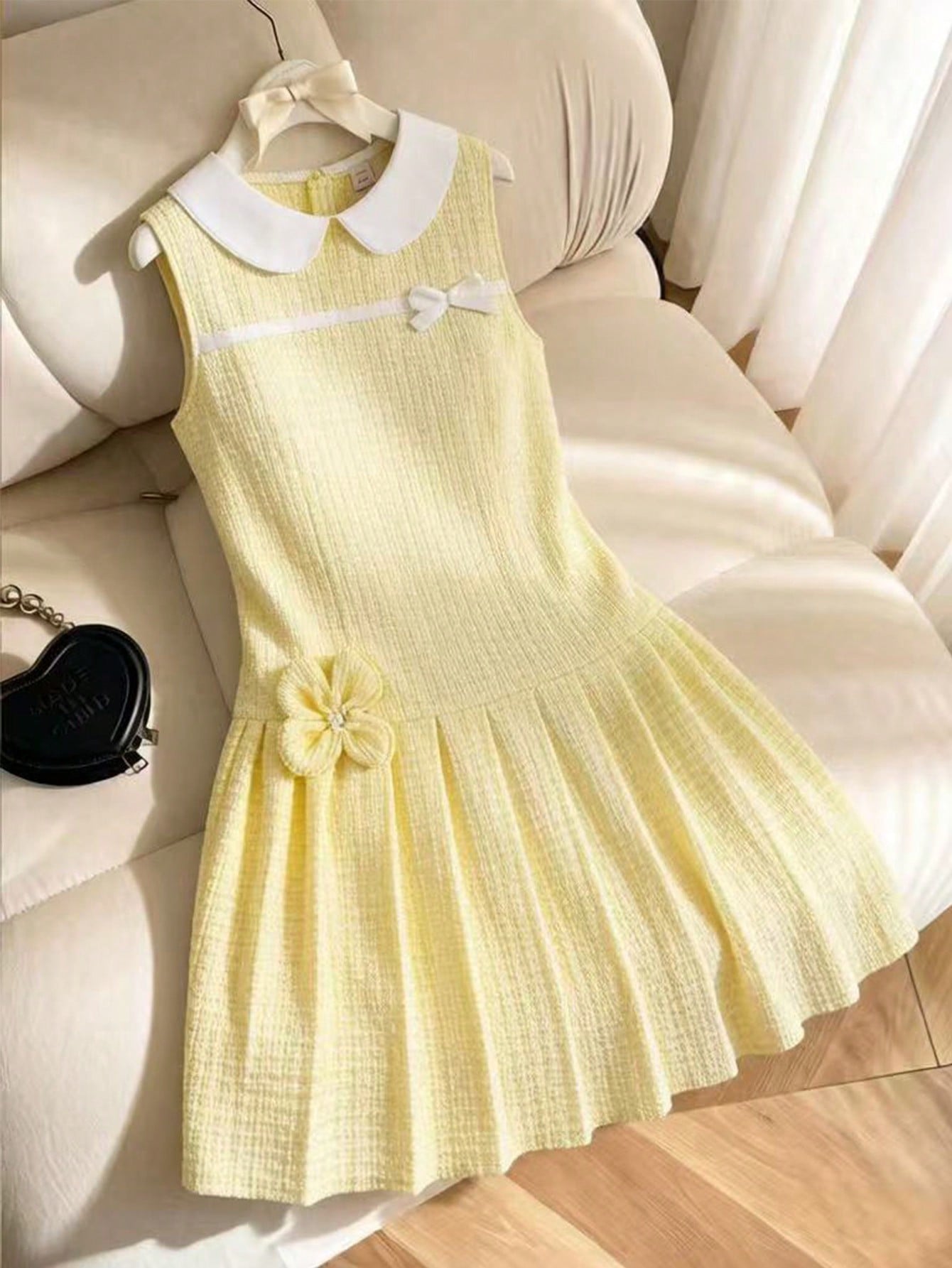 SHEIN فستان أنيق وعملي للبنات المراهقات بياقة بيتر...