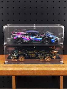 1个AVENUE高品质亚克力展示盒，适用于42143 SP3 - 收藏家的完美礼物，用于保护手办和模型，尺寸为38x20x12厘米 - 彩色 - 查看 2