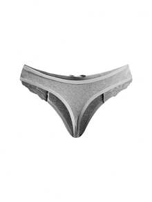 3 件装 女士性感蕾丝拼接三角裤，休闲简约 - 彩色 - 查看 6