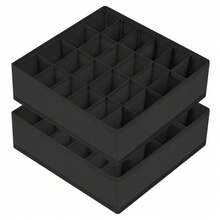 Sock Drawer Organizer And Underwear Storage Box, 24-Compartment Wardrobe Storage Box And Sock Rack Storage Box For Storing Socks, Handkerchiefs, Ties, And Belts (Black) - Black - View 8