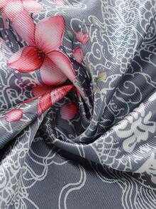 ROMWE MEN Anime Men's Collaboration Boxing Shorts - Grey - View 5