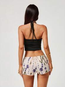 SHEIN ICON 女士扎染休闲百搭日常短裤 - 彩色 - 查看 2