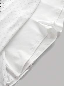 Girlism 少女春夏新款白色针织休闲简约波点印花修身褶皱A字低腰迷你裙，波点，波点迷你裙，波点短裙，休闲，时尚，日常百搭 - 白色 - 查看 6