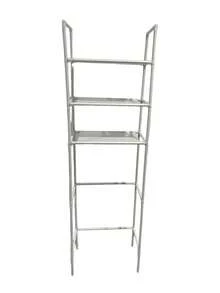 1 pieza Estantería de pie para el baño, en negro/blanco, estantería de almacenamiento para el balcón, estantería de almacenamiento de varios niveles para el baño, estantería simple para lavadora, adecuada para el baño y el balcón - Multicolor - Ver 5