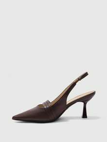 CUCCOO BIZCHIC Women's Pointed Toe Pumps, Versatile High Heels For Commuting And Daily Wear - Brown - View 6