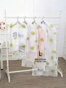 5个可水洗PEVA材质挂式衣物袋，带拉链防尘罩，适用于衣物和外套 - 彩色 - 查看 9