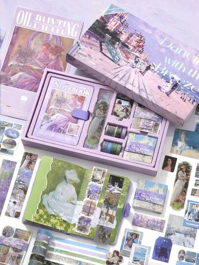 1套可爱日记本，文具套装，生日礼物，日记本礼盒，可爱少女日记本，女孩生日纪念礼物。