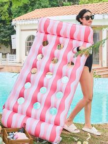 1 chiếc phao hơi sọc, phao bơi, phao chơi nước, đệm hơi - 1pc - Xem 8