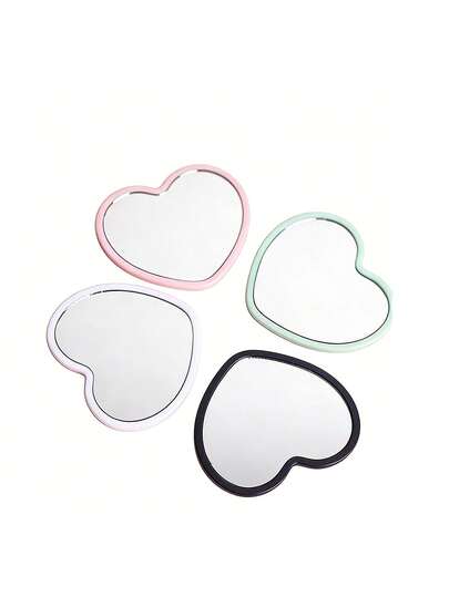 12 chiếc gương mini hình trái tim, bề mặt bóng, khung nhựa, đặt trên bàn, không mùi, họa tiết hoa, di động, không cần điện, gương để bàn thời trang | Gương bền, nhỏ nhắn dễ thương, hoàn hảo cho sinh nhật, đám cưới, trang trí tiệc Halloween, quà tặng đám cưới, quà tặng tiệc tùng