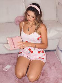 160g Digital Print Milk Silk Women's Pajama Set - Multicolor - View 5