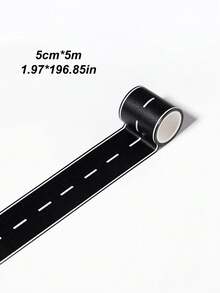 Nhãn dán đường đua hoạt hình có thể tái sử dụng, băng dính đường đua polyurethane màu đen dùng trang trí tiệc đua xe, có sẵn keo dán và lớp phủ kim tuyến, trang trí chủ đề ô tô, thân thiện với bề mặt nhựa. - Nhiều màu - Xem 9