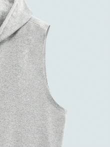 Modcrash Men's Casual Sleeveless Hooded Tank Top, Spring/Summer - Grey - View 4