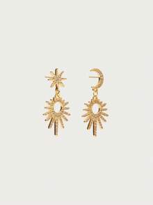 Glisma Pendientes para mujer, Premium/Dinero Viejo/Elegante, Sexy/Vintage, para Mamá/Mujer/Niña/Madre, Verano/Playa/Baile de Graduación/Fiesta, Chapado en Oro de 18K - Dorado - Ver 4