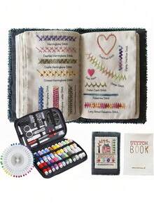 全新实用DIY刺绣针法指南，刺绣针法技巧手册，缝纫入门书籍，提升您的手工技能，适合初学者和刺绣爱好者，情人节、生日、感恩节、母亲节送给女性的绝佳礼物 - 多色 - 查看 4