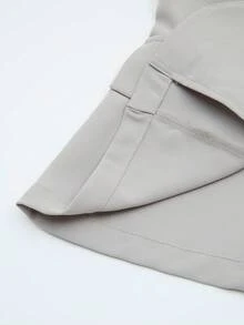 Heiryn Bộ vest nữ thường ngày, công sở, đi làm, cổ ve áo bất đối xứng, cài khuy đôi và quần ống rộng, thích hợp cho mùa xuân/hè/thu. - màu xanh lá - Xem 7