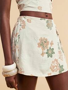 Travachic Quần culottes nữ kiểu dáng thường ngày, thắt eo, thêu hoa. - Nhiều màu - Xem 7