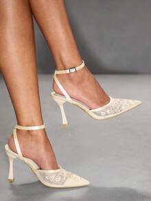 CUCCOO SZL Sandalias de tacón para mujer - Albaricoque - Ver 1