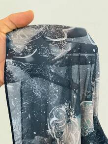 Sweetra Áo hai dây nữ in họa tiết hoa điều, cổ ren, vạt áo bất đối xứng, họa tiết Paisley, thích hợp cho lễ hội âm nhạc, mùa hè, kỳ nghỉ, mặc hàng ngày. - Màu xanh lam - Xem 4