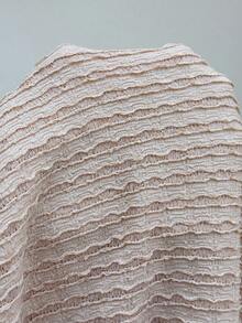 Siren Gaze Women's Textured Maxi Casual Skirt For Vacation - Apricot - View 7