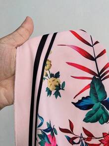 Maweii 大码女式极简印花抹胸上衣和裤子套装 - 彩色 - 查看 7