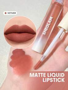 SHEGLAM 霧面魅力液體唇膏-香根草持久高色素唇膏滋養向日葵油減少唇部細紋唇部護理唇妝派對液體唇膏 品牌 美容 化妝 化妝品 適合女性與女孩 完美搭配夏季春季 Y2K 時尚 流行 生日 母親節禮物 假期 派對準備就緒 最佳顏色 - Vetiver - 查看 1