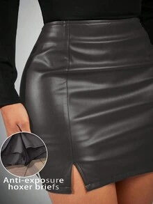 Radiana Women's Solid Color Slim Fit Pencil Skirt, Suitable For Commuting - Grey - View 10