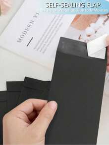 40Pcs Cash Envelopes, Money Saving Challenge Envelopes 3.2x6.6 Inch, 80GSM Black Budget Envelopes For Coins, Checks & Gift Cards 2. - black - View 3