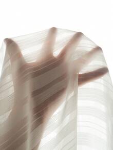 PAVTROS Men's White Cuban Collar Jacquard Striped Loose Short Sleeve Shirt - White - View 10