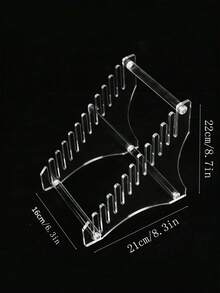 1个亚克力黑胶唱片架桌面展示架悬浮式置物架，适用于办公室和家庭，可展示LP专辑封面艺术，用于唱片收纳 - 彩色 - 查看 3