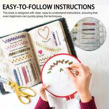 Nuevo libro práctico de DIY Guía de puntadas de bordado Manual de técnicas de bordado Libro de costura para principiantes para mejorar las habilidades artesanales Adecuado para principiantes y entusiastas del bordado Gran regalo para mujeres en el Día de San Valentín, cumpleaños, Acción de Gracias, Día de la Madre Guía de artesanía, pasatiempo, costura Instrucciones paso a paso - Multicolor - Ver 4