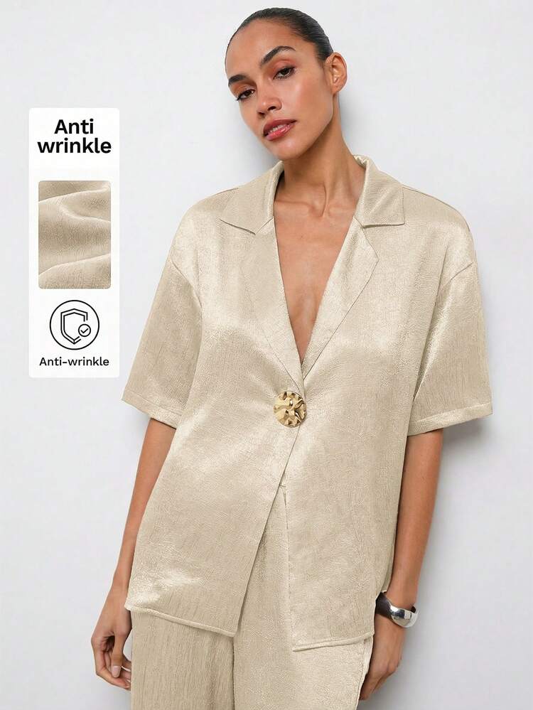 SHEIN Maija MAIJA Elegant Tailored Double Breasted Slim Fit Blazer Set