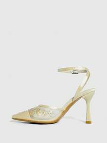 CUCCOO SZL Sandalias de tacón para mujer - Albaricoque - Ver 5